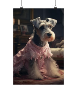 Miniature Schnauzer Dog Rococo Poster (v2)