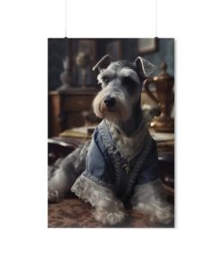 Schnauzer Dog Rococo Poster