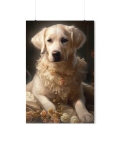 Golden Retriever Dog Rococo Poster