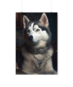 Husky Dog Rococo Poster