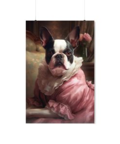 Boston Terrier Dog Rococo Poster