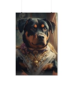 Rottweiler Dog Rococo Poster (v2)