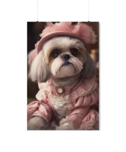 Shih Tzu Dog Rococo Poster