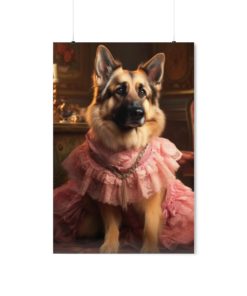 German Shepherd Dog Rococo Poster