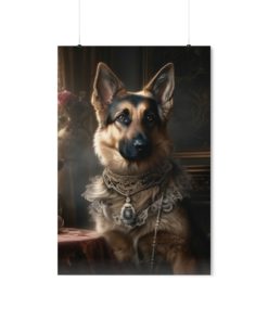 German Shepherd Dog Rococo Poster (v2)