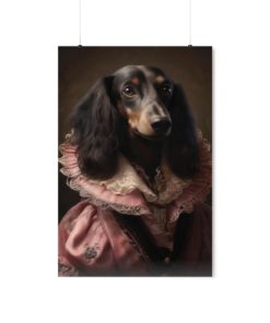 Dachshund Dog Rococo Poster (v3)