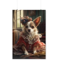 Chihuahua Dog Rococo Poster (v3)