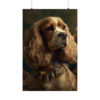 Spaniel Dog Rococo Poster (v2)
