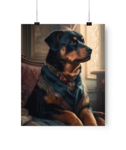 Rottweiler Dog Rococo Poster