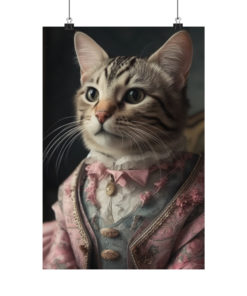 Tabby Cat Rococo Poster