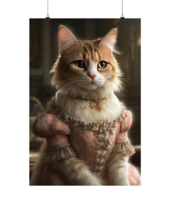 Calico Cat Rococo Poster (v2)