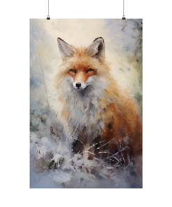 Impressionist Style Winter Fox