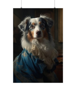 Australian Shepherd Dog Rococo Poster (v3)