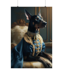Doberman Pinscher Dog Rococo Poster