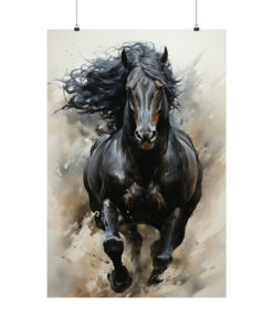 Black Horse Watercolor