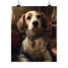 Beagle Dog Rococo Poster