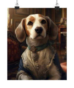 Beagle Dog Rococo Poster