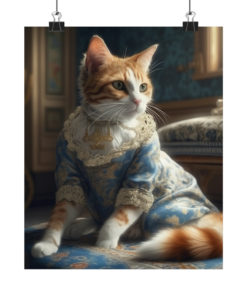 Calico Cat Rococo Poster