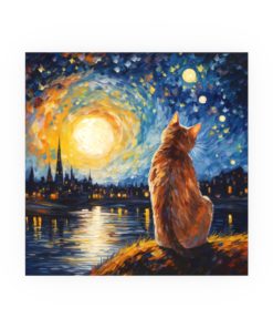 Calico Cat Starry Night