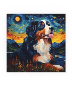 Bernese Mountain Dog Starry Night