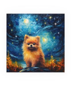 Pomeranian Dog Starry Night