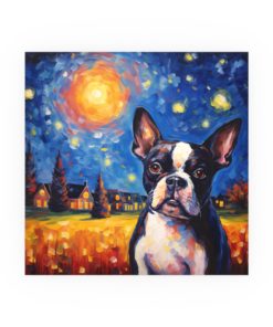 Boston Terrier Starry Night