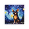 Black Chihuahua Dog Starry Night