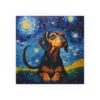 Black Dachshund Starry Night