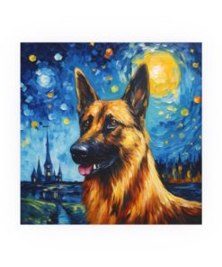 German Shepherd Starry Night