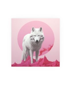 Pink and White Wolf
