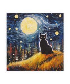 Black Cat Starry Night